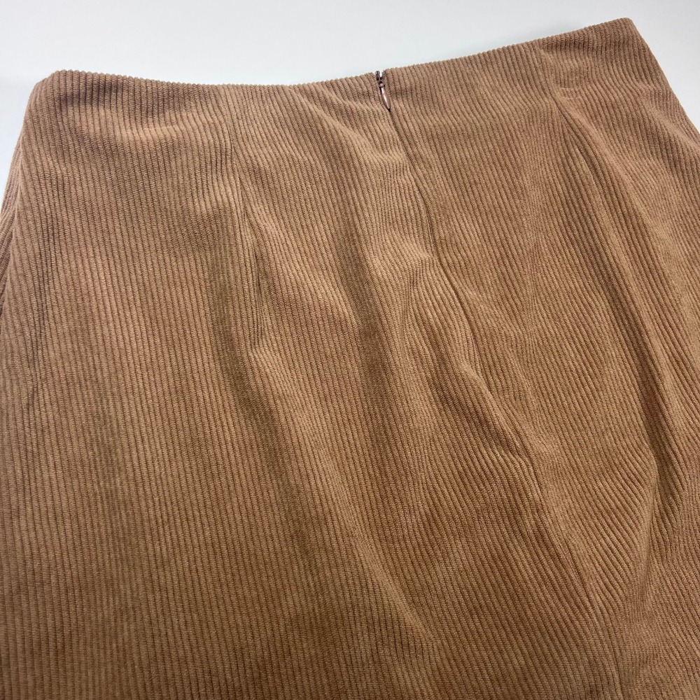 Halara Skort Women Large Brown Corduroy Mini Built-in Shorts Back Zip Casual - Picture 8 of 9